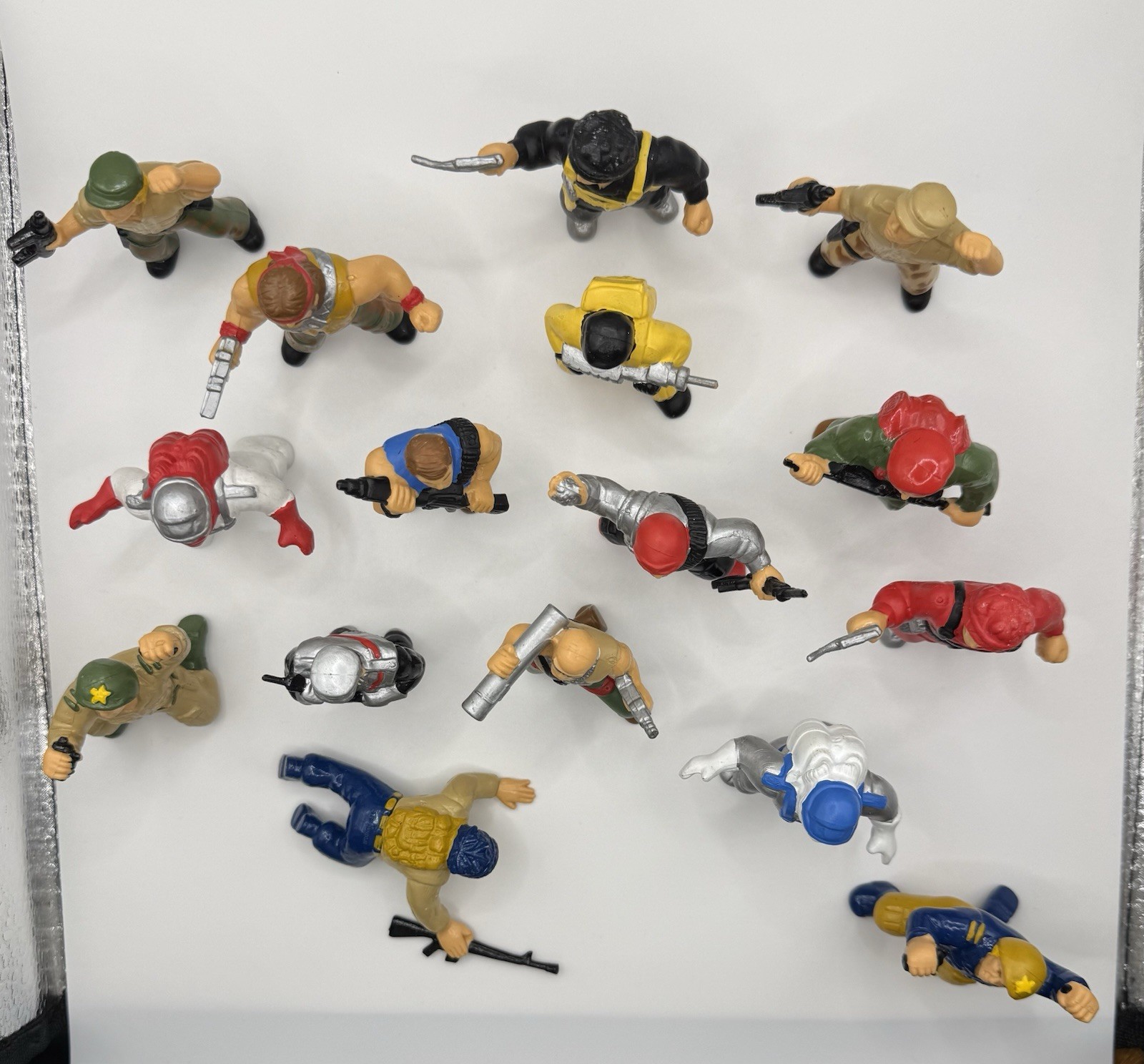 Panosh Combat Commandos Lot 16 Military Mini Figures w/ Weapons 1987
