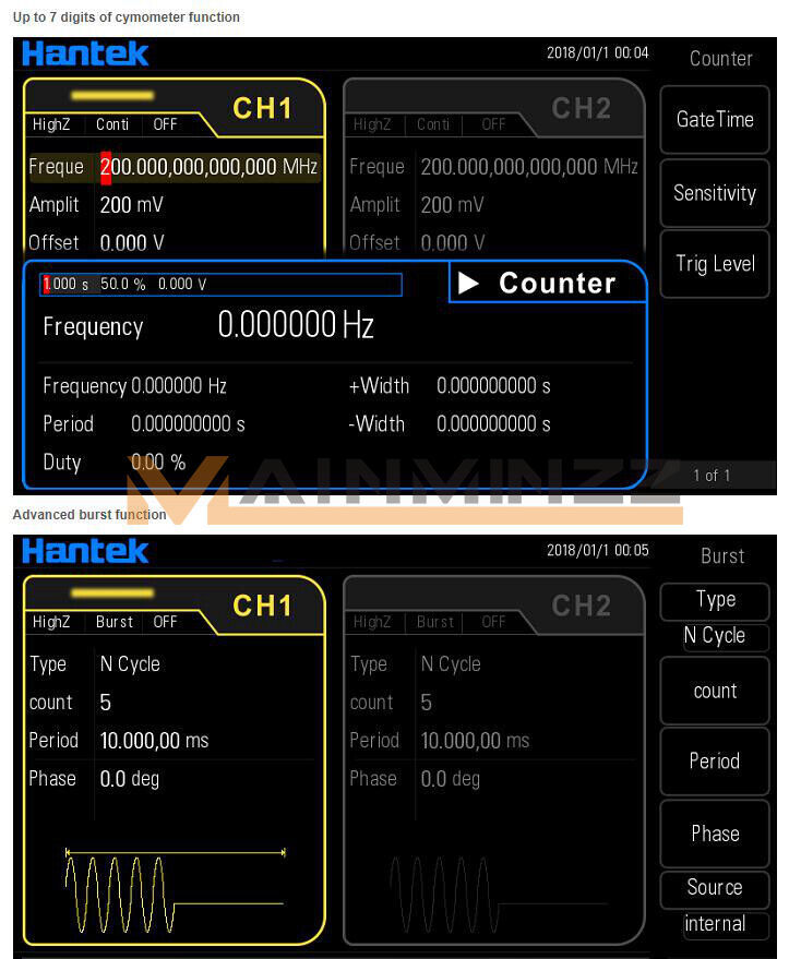 ONE NEW Hantek Arbitrary waveform Function generator HDG6202B