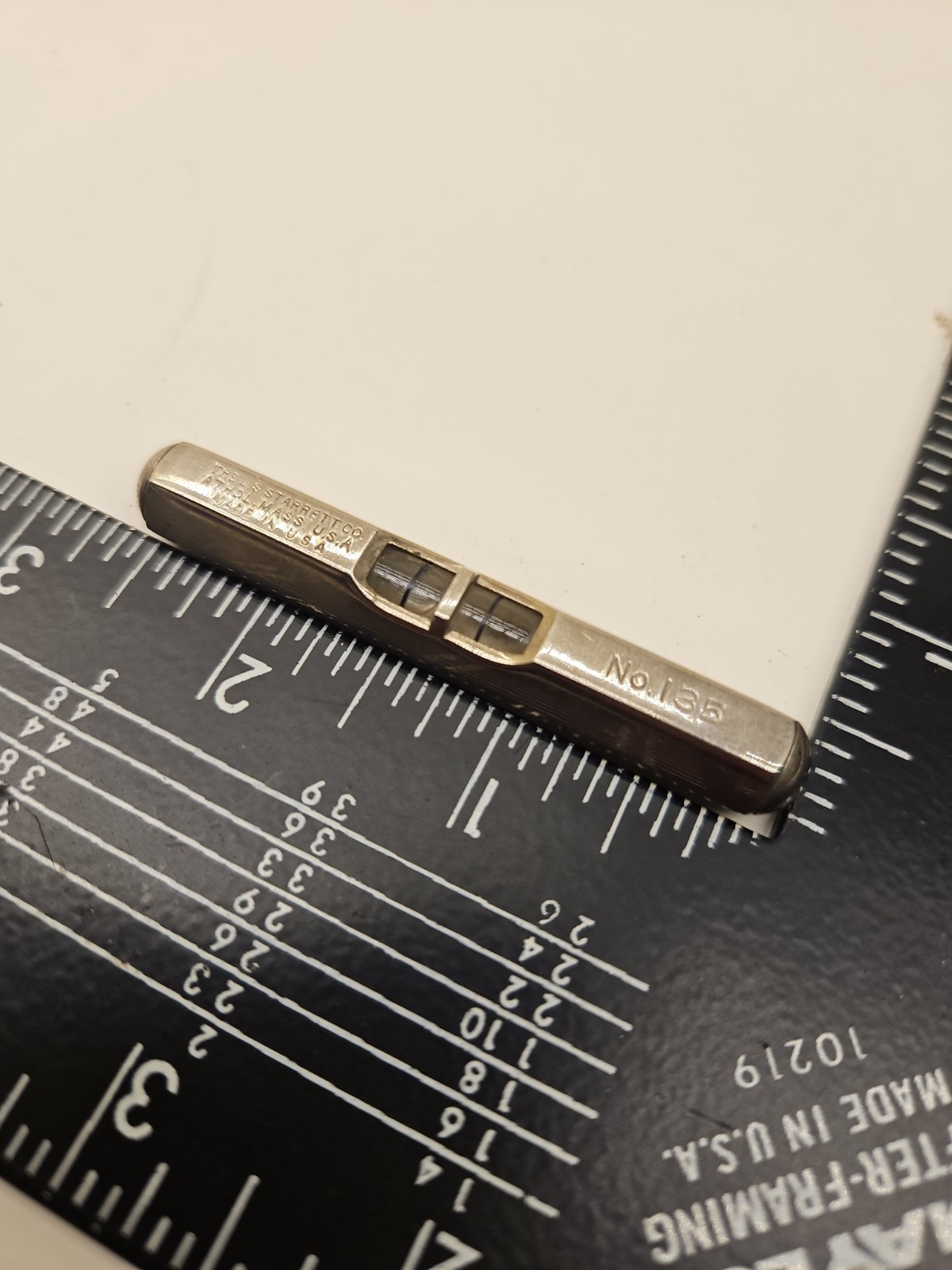 Vintage 1909-1938 Starrett No.135 Pocket Level Metal Portable Machinist Tool
