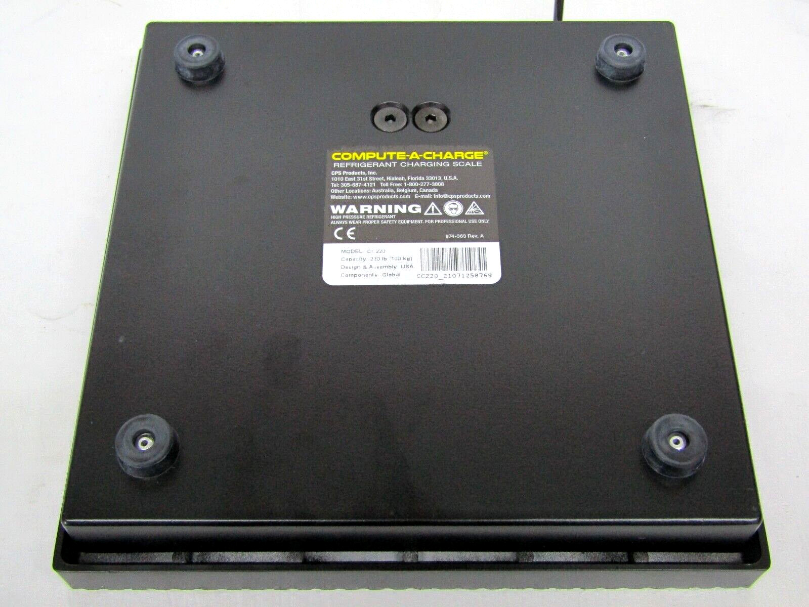CPS CC220 Compute-A-Charge High Capacity Refrigerant Charging Scale 220lb