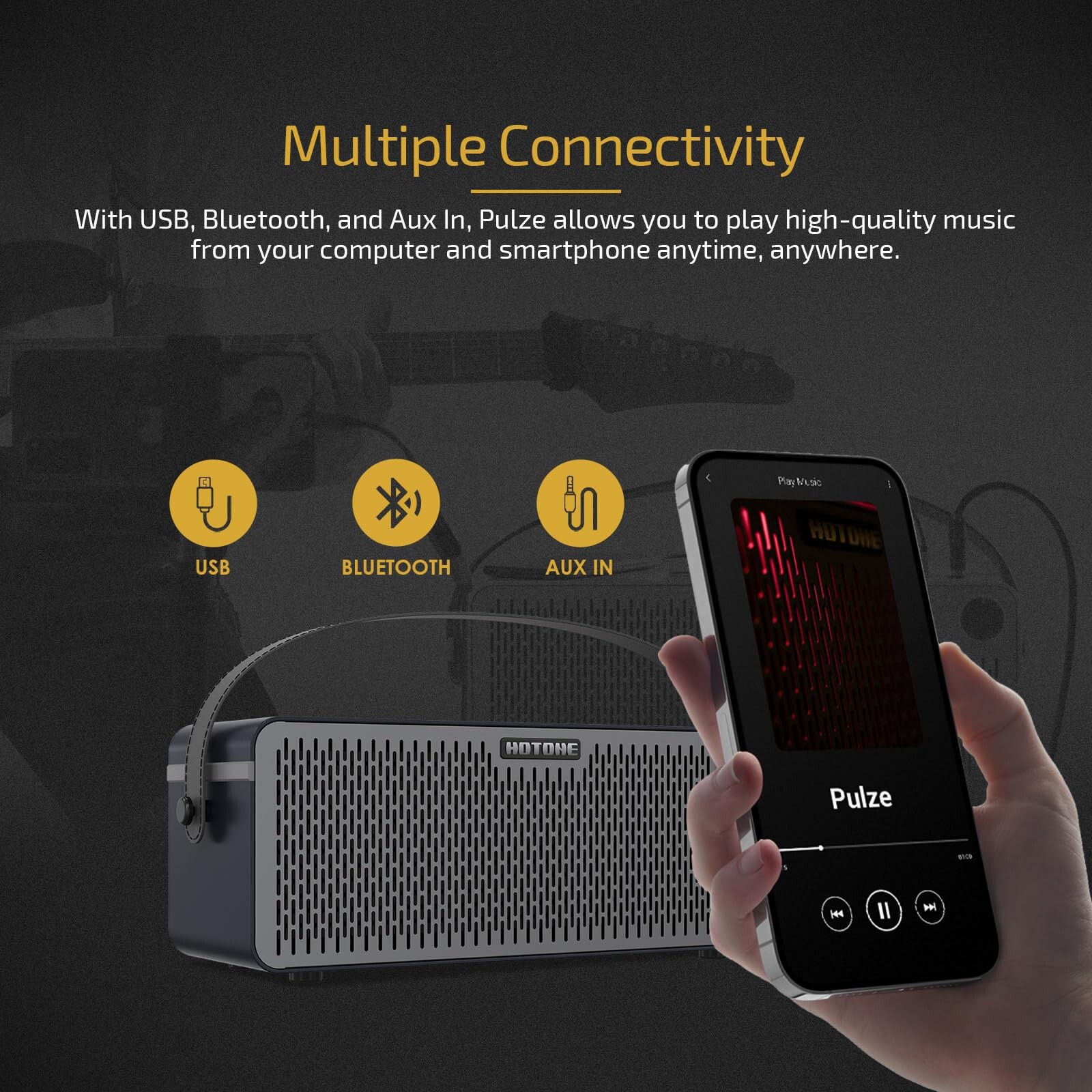 Hotone Pulze 30-watt Portable Modeling Amplifier - Eclipse