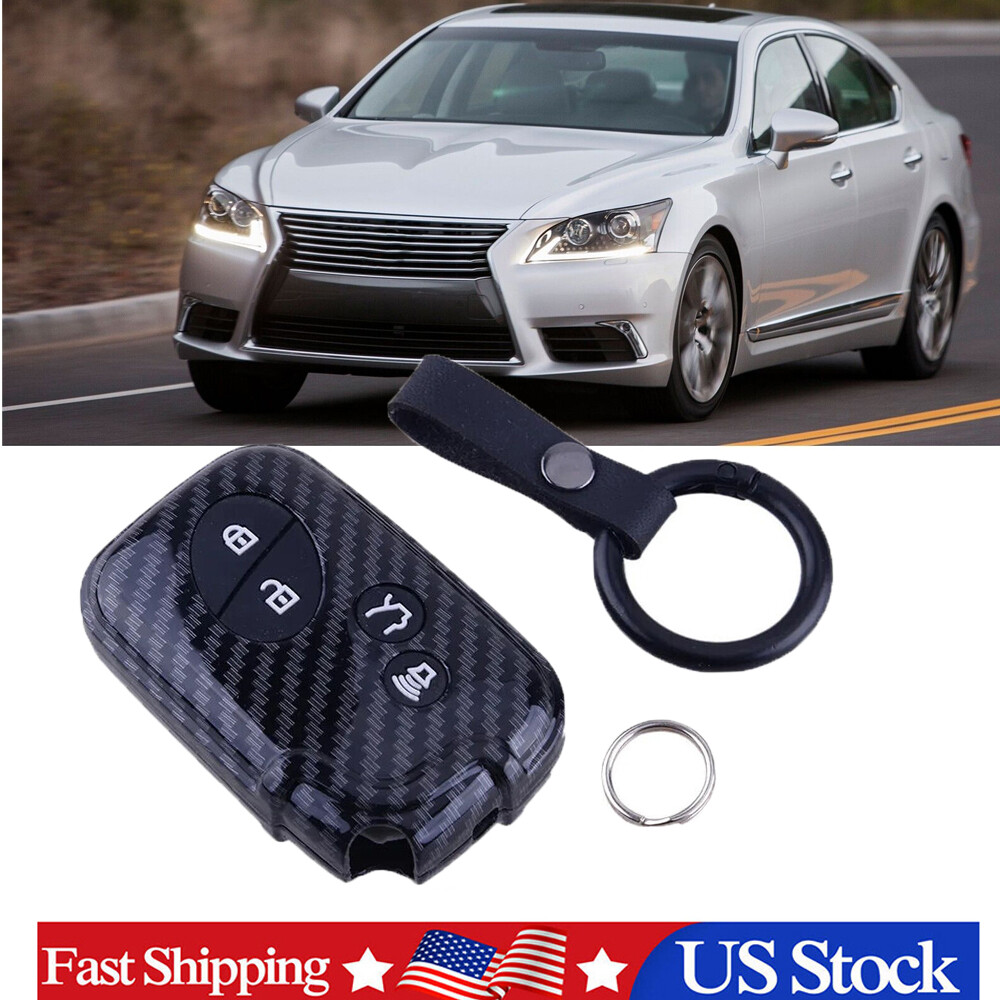 Key Fob Case Cover Carbon Fiber Look Shell Fit For Lexus GX LX RX ES IS GS LS
