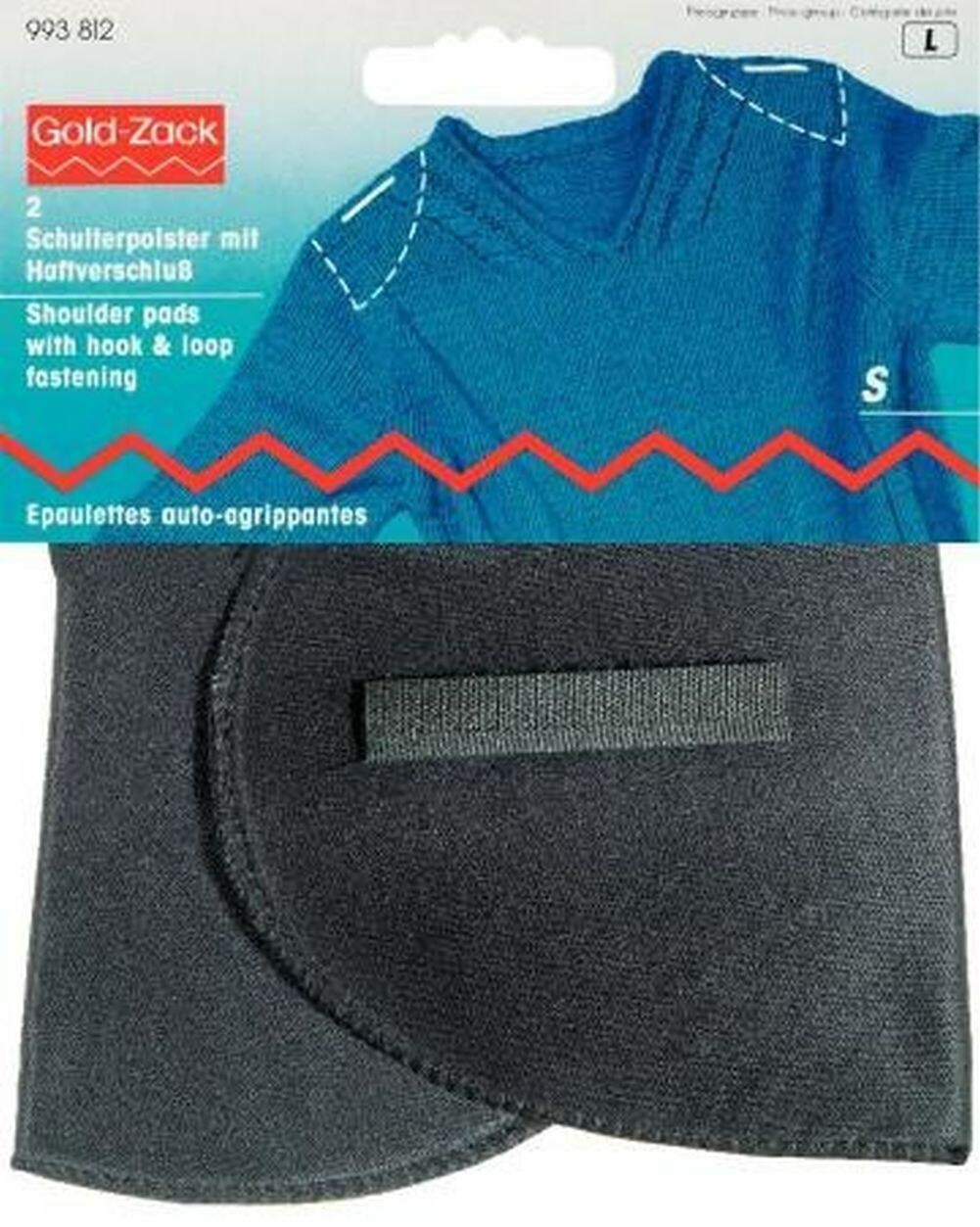 Straps Mezzaluna adhesive closure Pa S Nero
