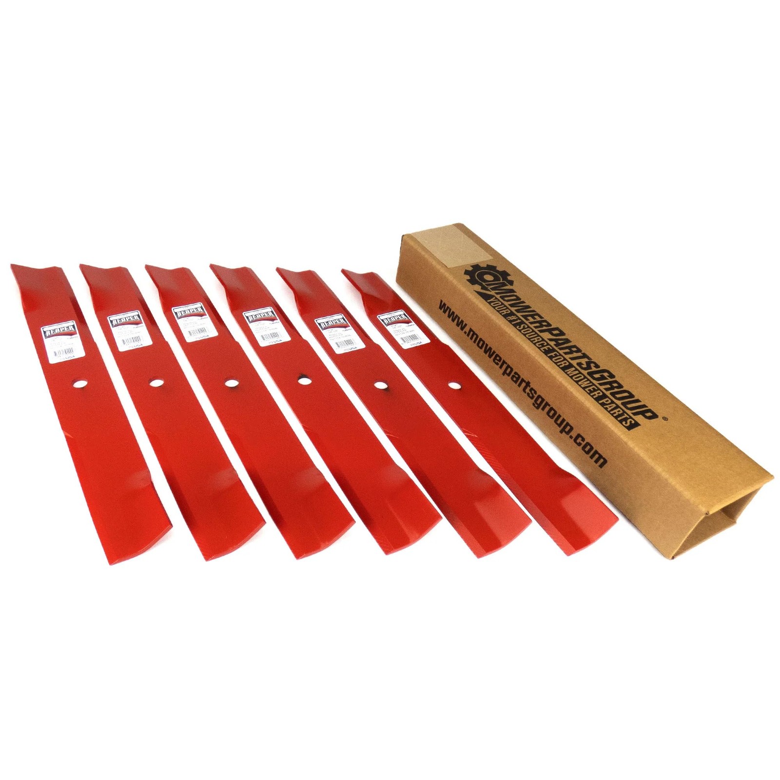MowerPartsGroup (6) Reaper 54" Blades for Hustler Raptor SD Fastrak 797696 60...