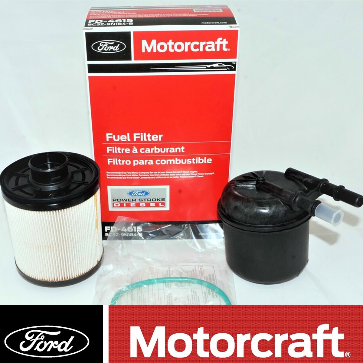 Genuine OEM Motorcraft Diesel Fuel Filter FD4615 for Ford F-250 Super F-350 6.7L