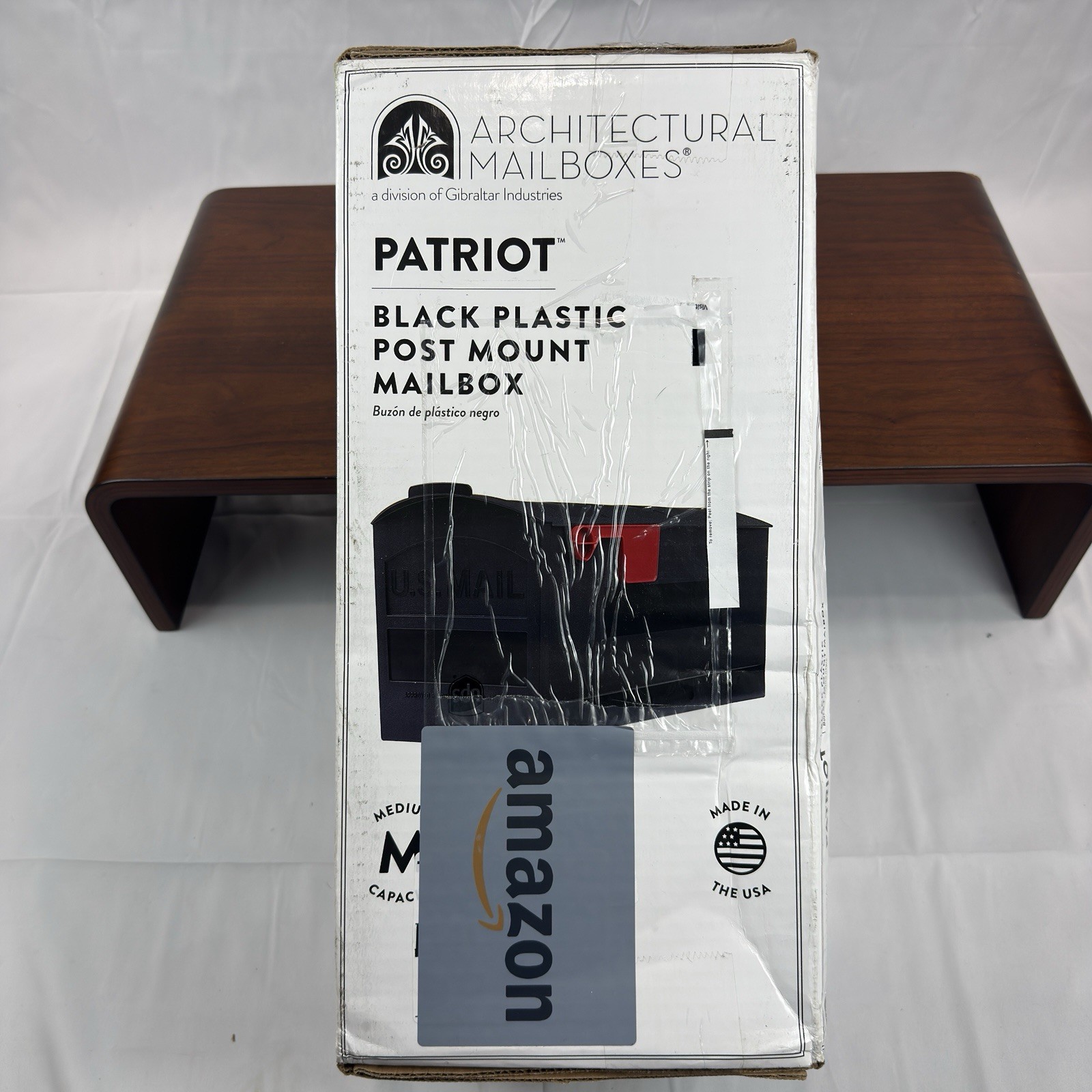 Architectural Mailbox Patriot Large Capacity Plastic Post Mount Mailbox - Black