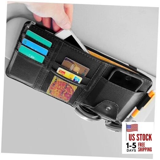 Car Visor Organizer, Auto Interior Accessories, Car Truck SUV Storage Black