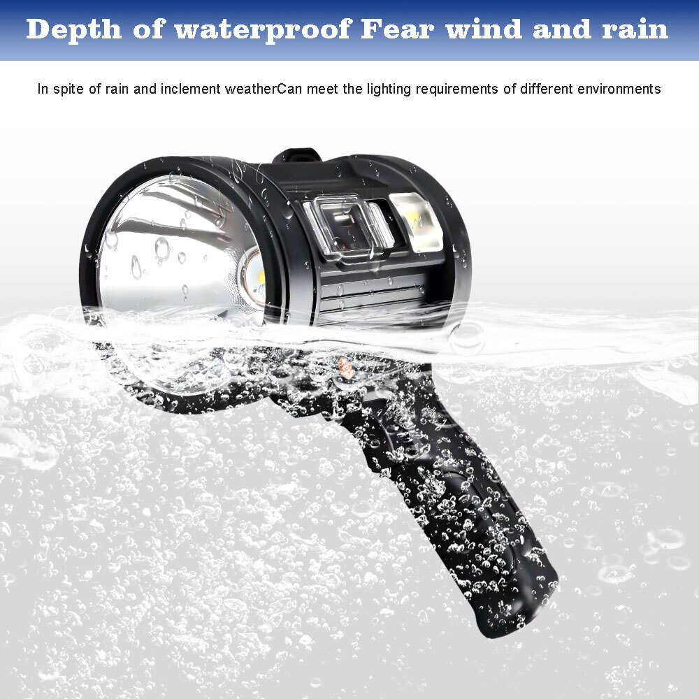 Super Bright Solar/USB Rechargeable LED Spotlight Flashlight Searchlight w/Stand