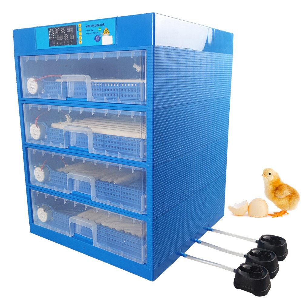 110V Single Power Supply Drawer Type Automatic Incubator 256 Eggs Hatcher 80W