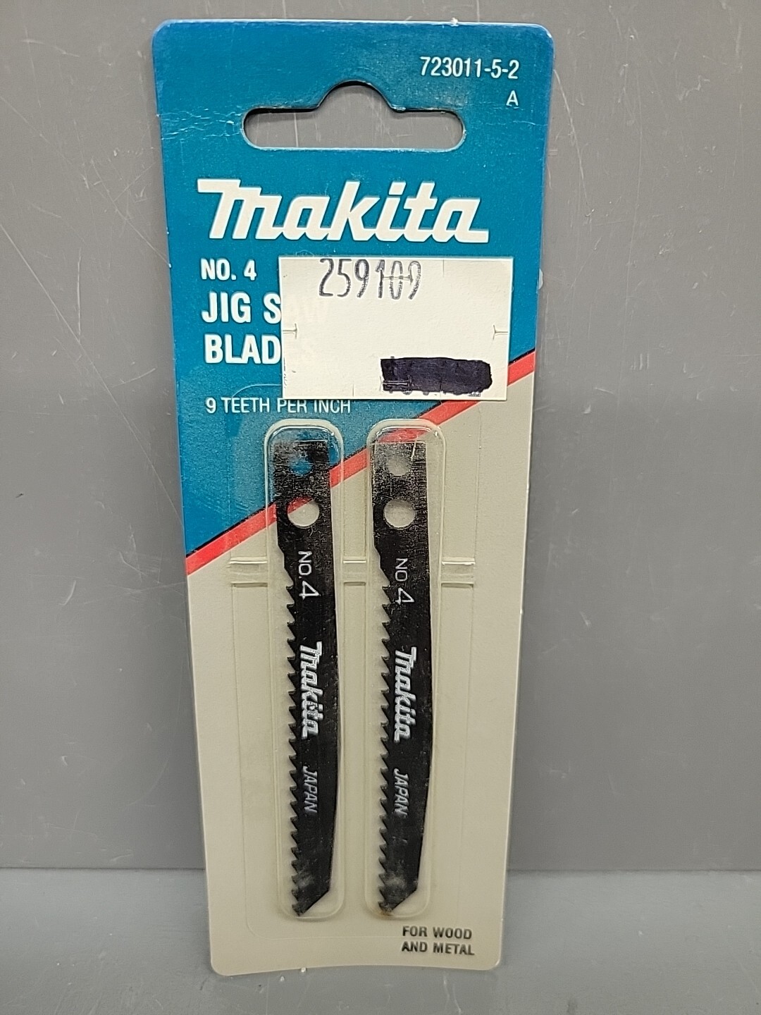 Makita No. 4 JigSaw Blade 723011-5-2 WOOD & METAL 9 Teeth TPI New Old Stock
