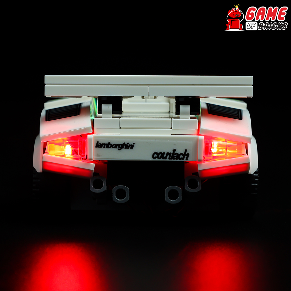 LED Light Kit for Lamborghini Countach - Compatible with LEGO® 76908 Set