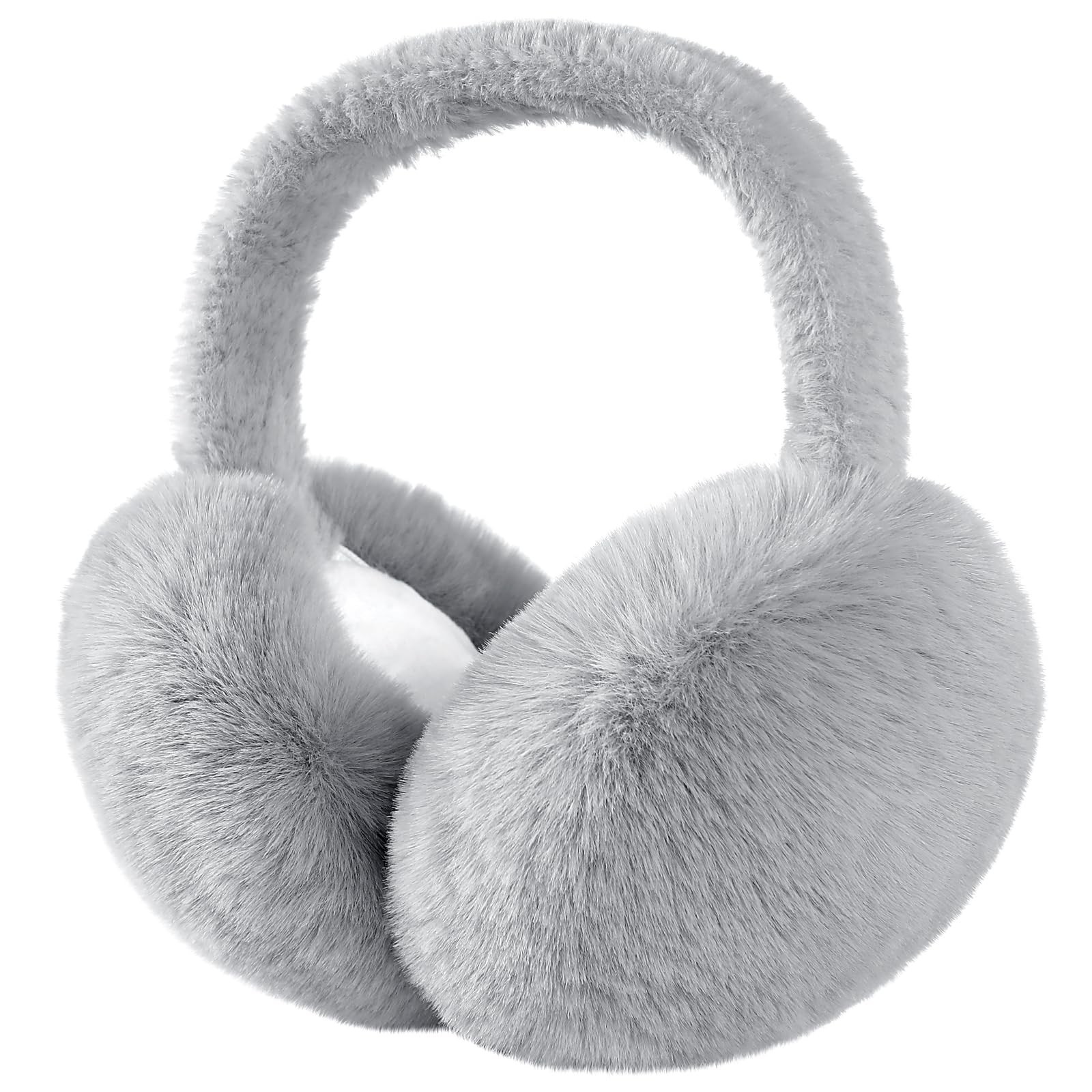 Tavaleu Ear Muffs for Winter Women, Faux Fur Warm Earmuffs Cute Foldable Outd...