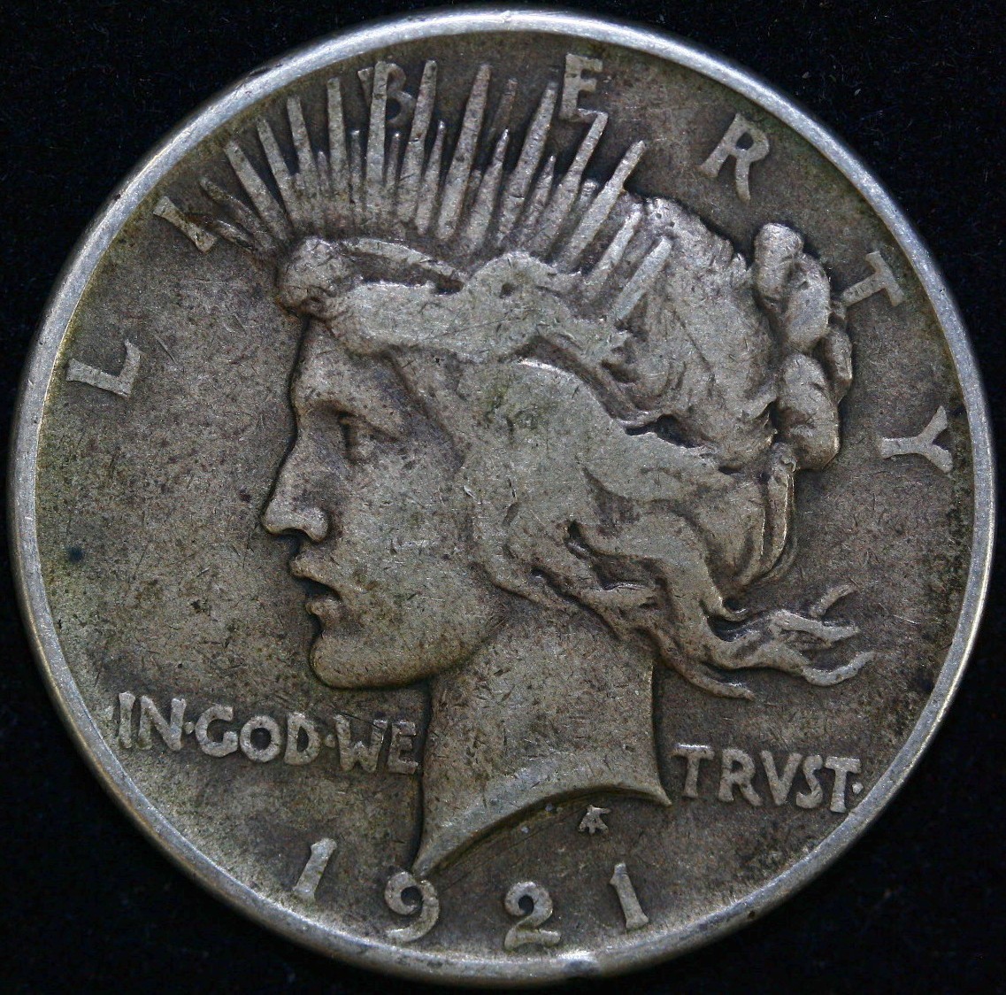 1921 PEACE SILVER DOLLAR ~XF KEY DATE #S5