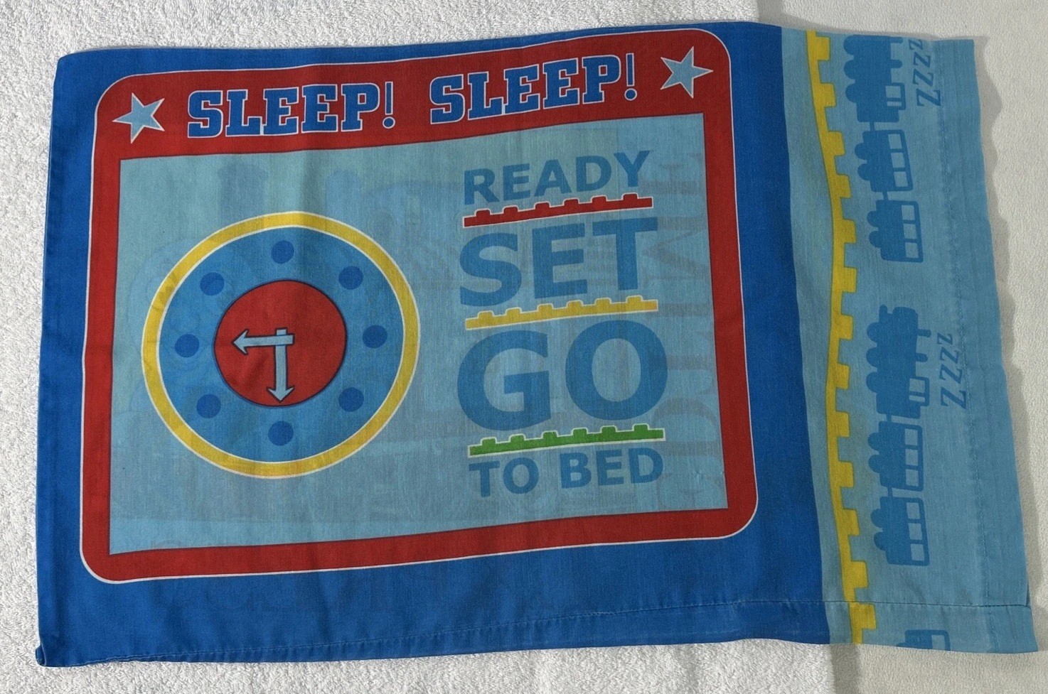 Vtg 2004 Thomas The Tank Engine Bedtime Express 2 Sided Standard Pillowcase
