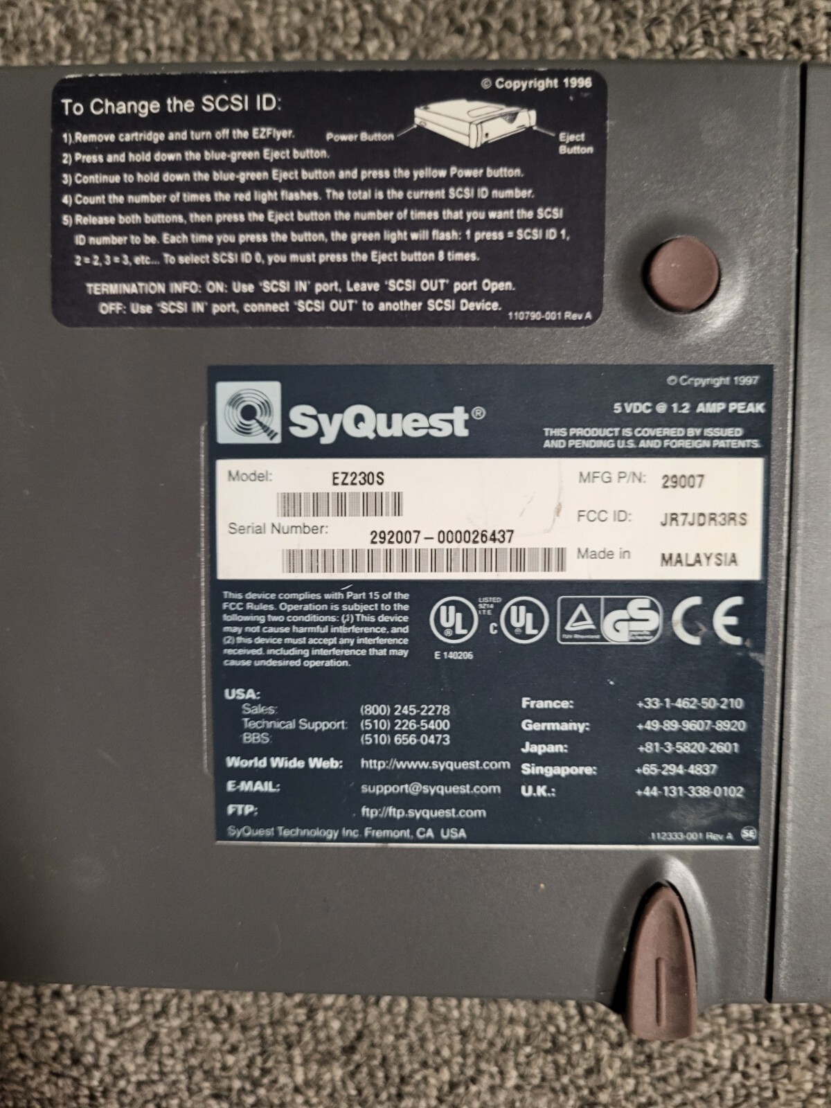 Syquest Computer Stoarage