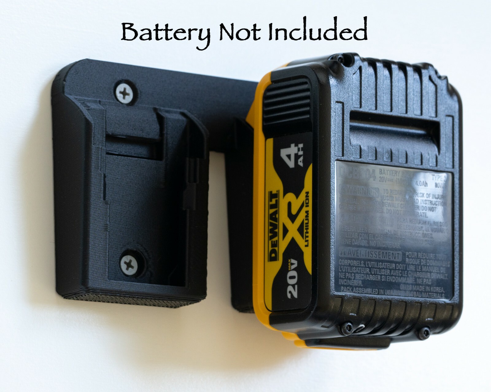 Dewalt 20v Latching Battery Mount / Holder / Rack - Original Design