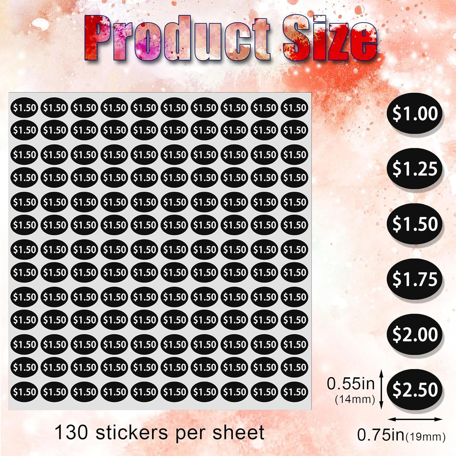 1560Pcs Vending Machine Price Labels, 12 Sheets Snack Vending Machine Labels Sti