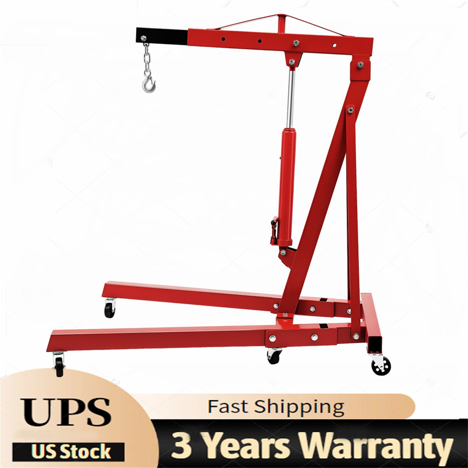 4409LBS 2 TON Heavey Duty Engine Motor Hoist Cherry Picker Shop Crane Lift New