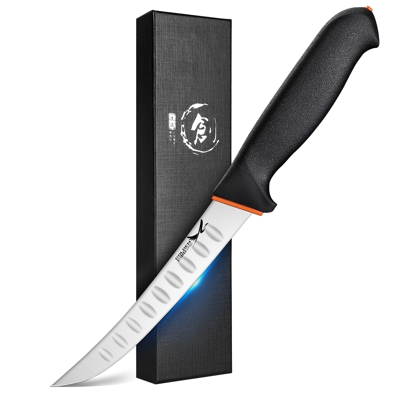 Golden Bird Professional Boning Knife - 6 Inch Stainless Steel Fillet for Mea...