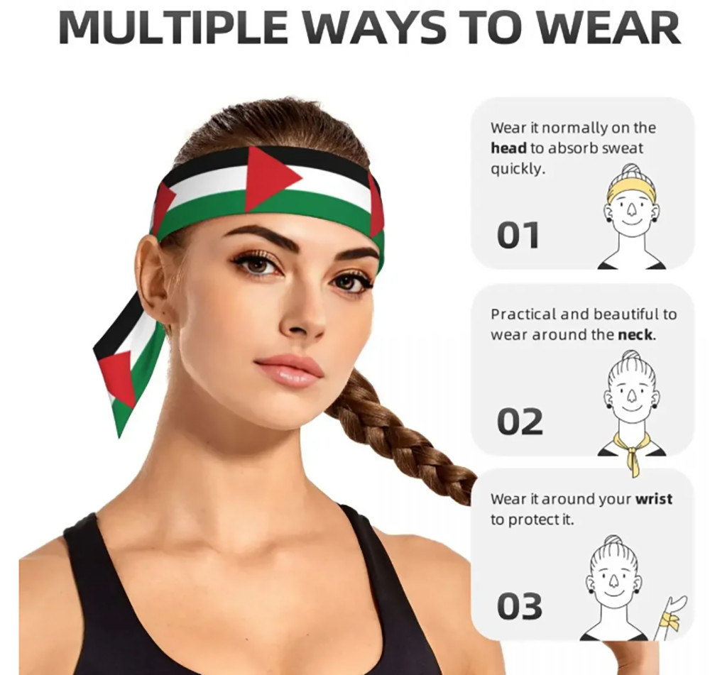 Unisex Palestine Bandana Flage headband design