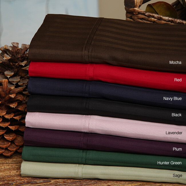 Premium 1000 TC EGYPTIAN COTTON 5 PCs SPLIT SHEET SET STRIPE COLORS US SIZES