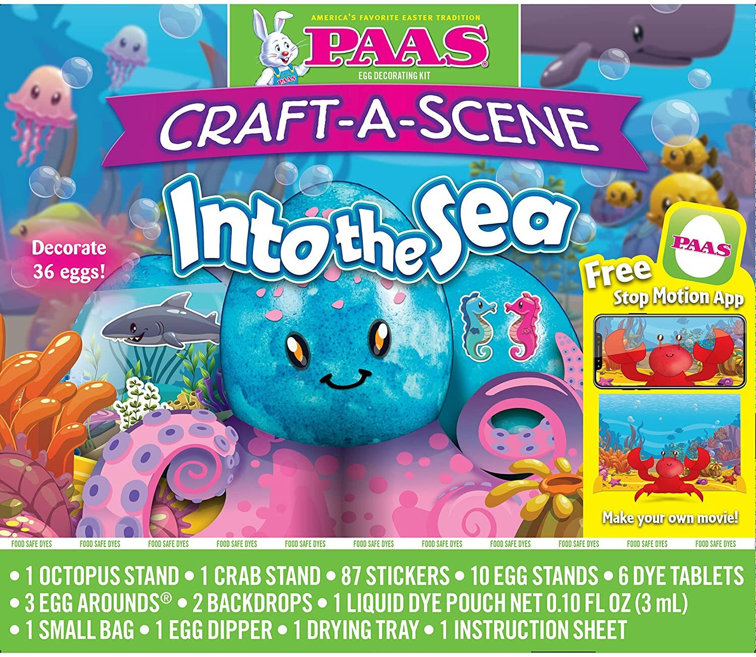 PAAS Craft-A-Scene into The sea Egg Decorating Kit (LOC GE)