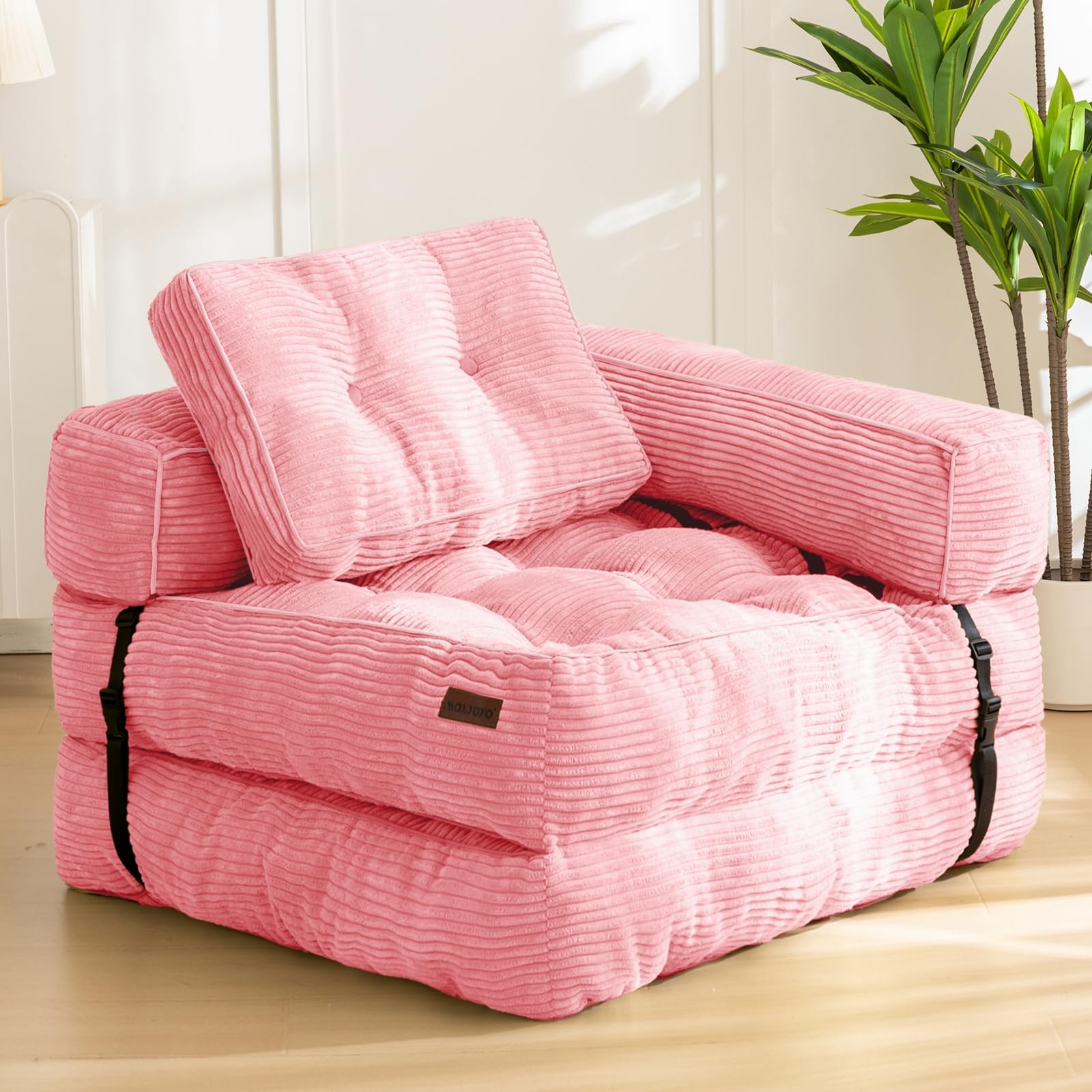 Folding Sofa Bed, L-Shaped Convertible Sofa Bed with Armrest Foldable Sleeper...