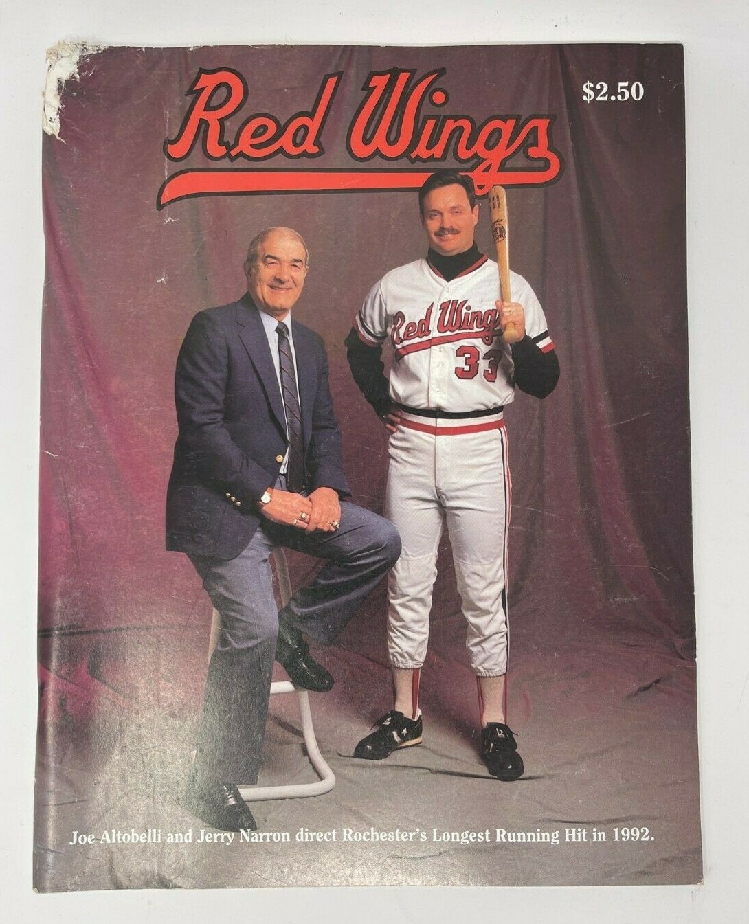 1992 Rochester Red Wings Minor League Baseball Program