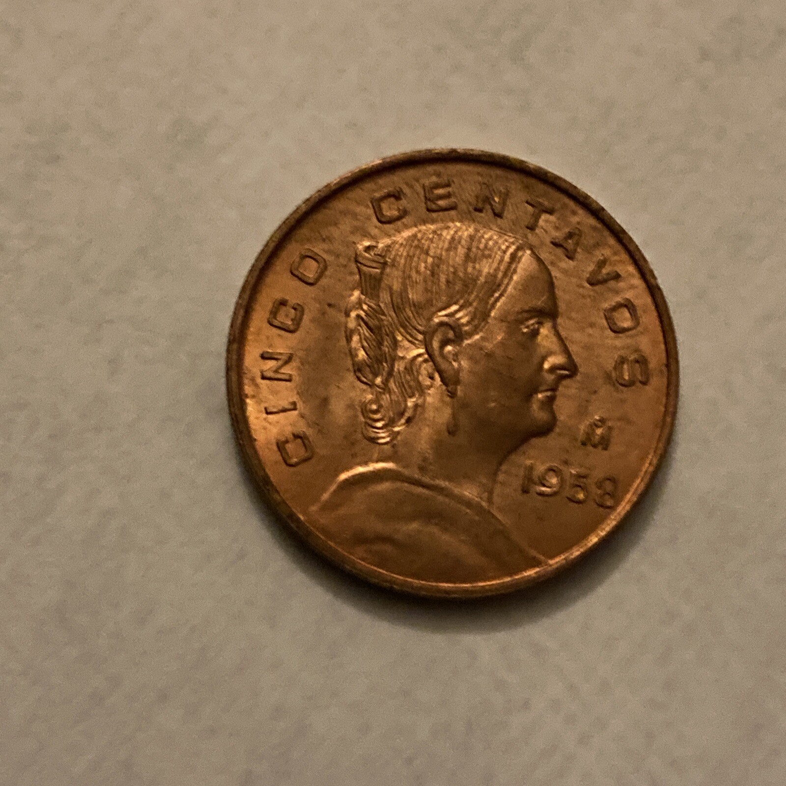 1958 mexico 5 centavos
