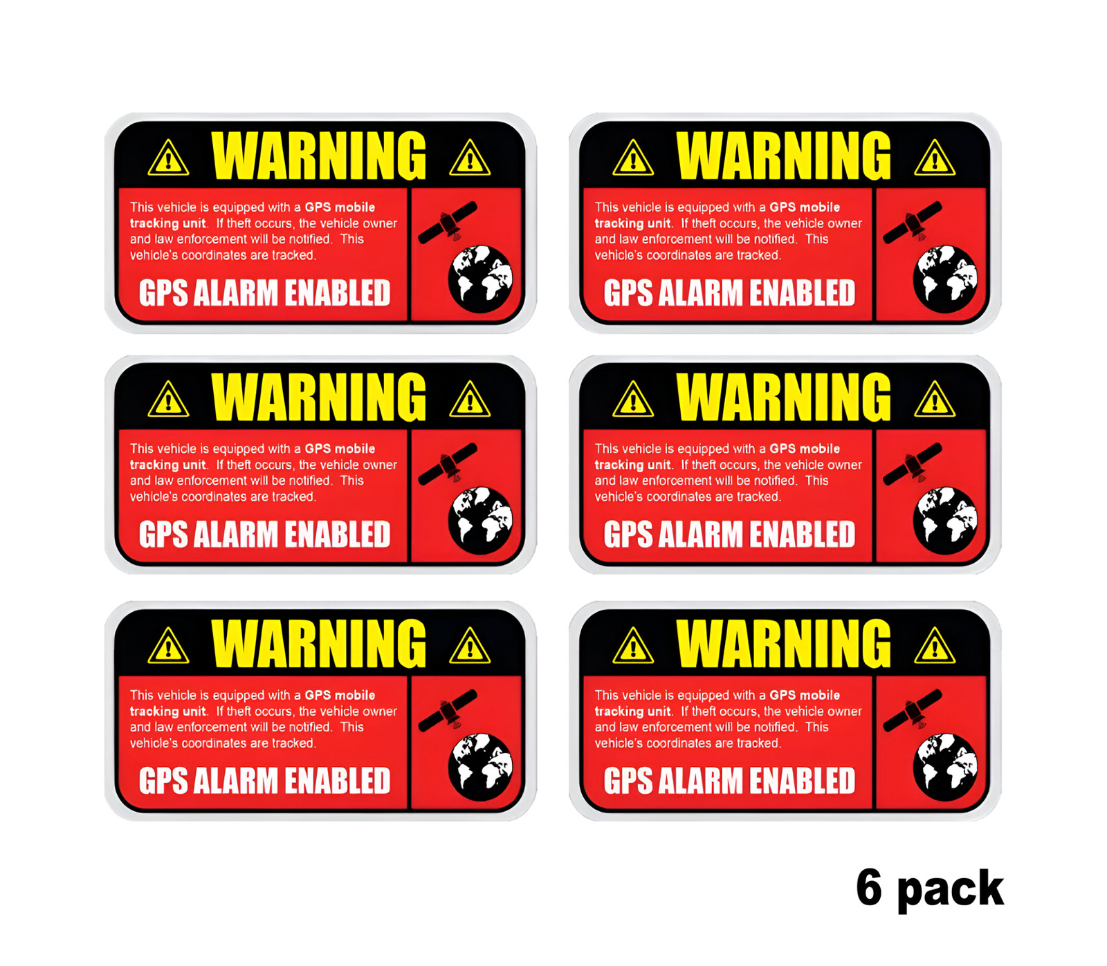 GPS ALARM ENABLED tracking sticker Decal