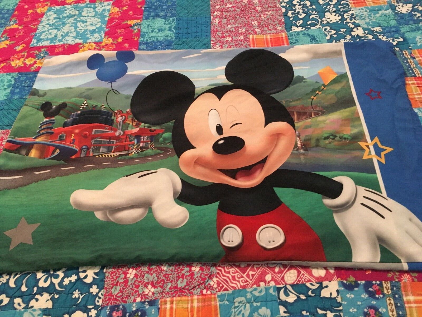 Disney Mickey Mouse 2 Sided Standard Pillowcase Donald Duck Goofy Polyester