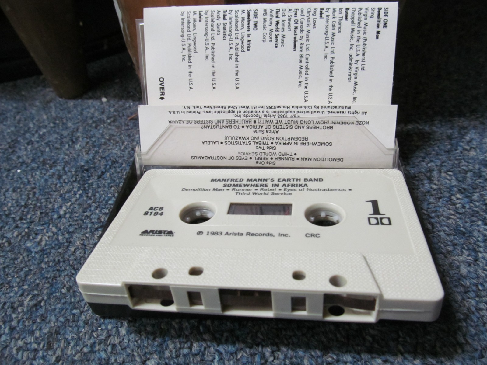 Manfred Mann's Earth Band - Somewhere in Africa - Cassette UNTESTED / AS-IS
