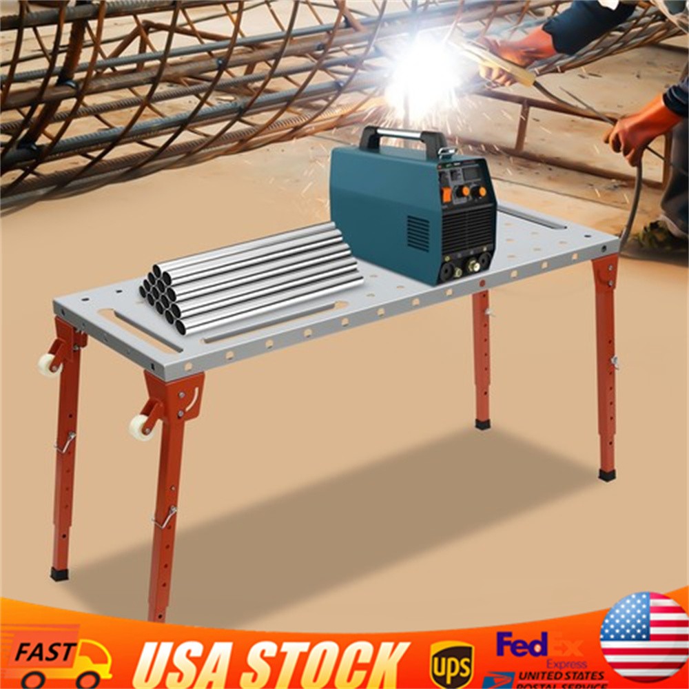 Steel Portable Welding Table Welding Workbench Table Folding Work Bench Silver