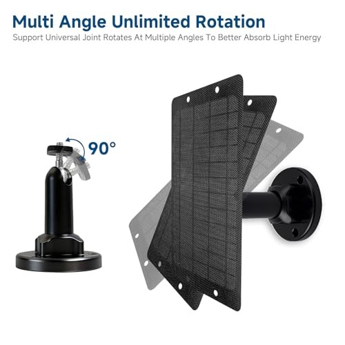 6W 5V Solar Panel with Type-C, Micro USB & Barrel Connectors, Universal Camera