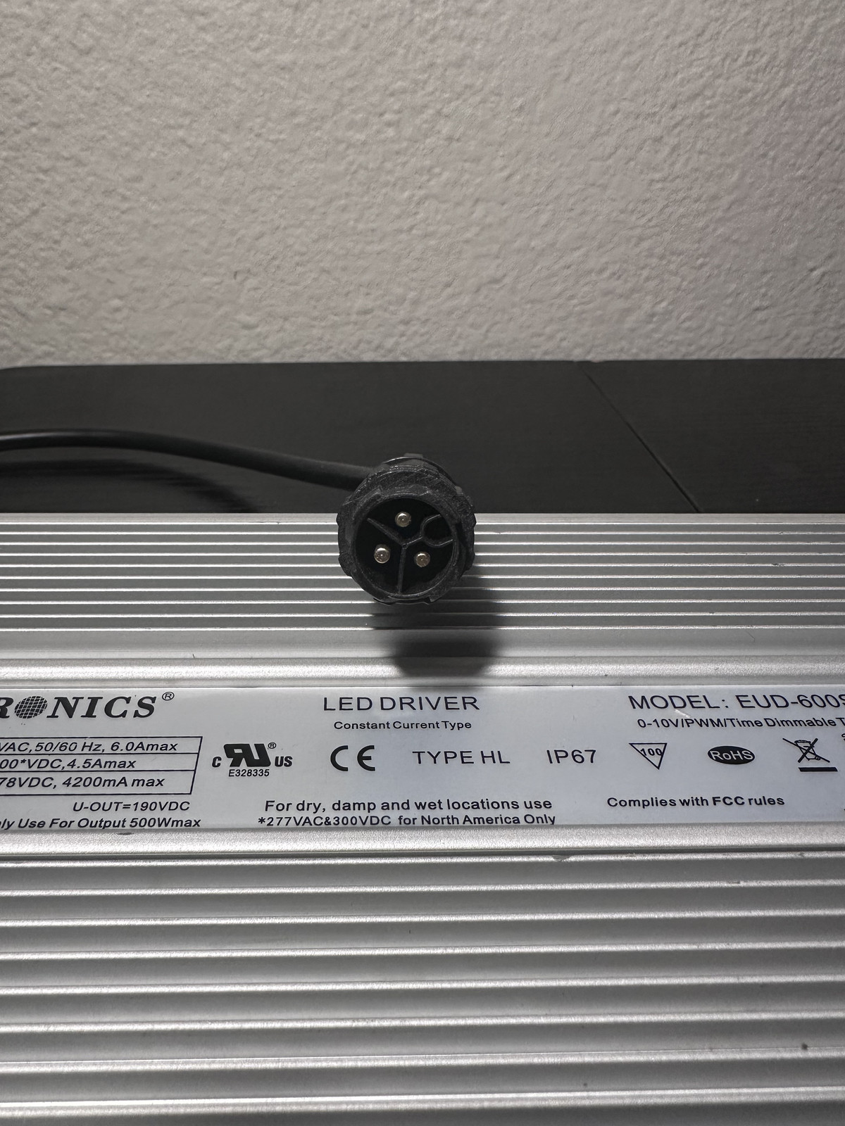 EUD-600S420DT Inventronics Programmable Constant Current LED Driver -600W 4200mA
