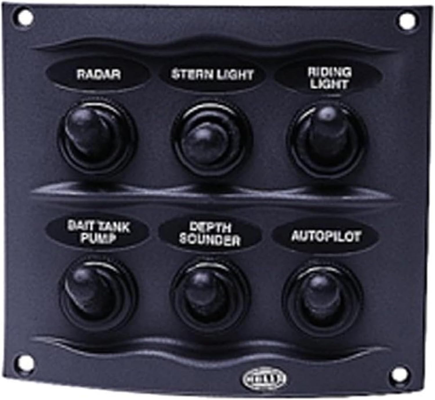 H73070041 Gray 2-Row 6-Way Compact Switch Panel, Multi, 2.17" D X 4.21" W X 3.74