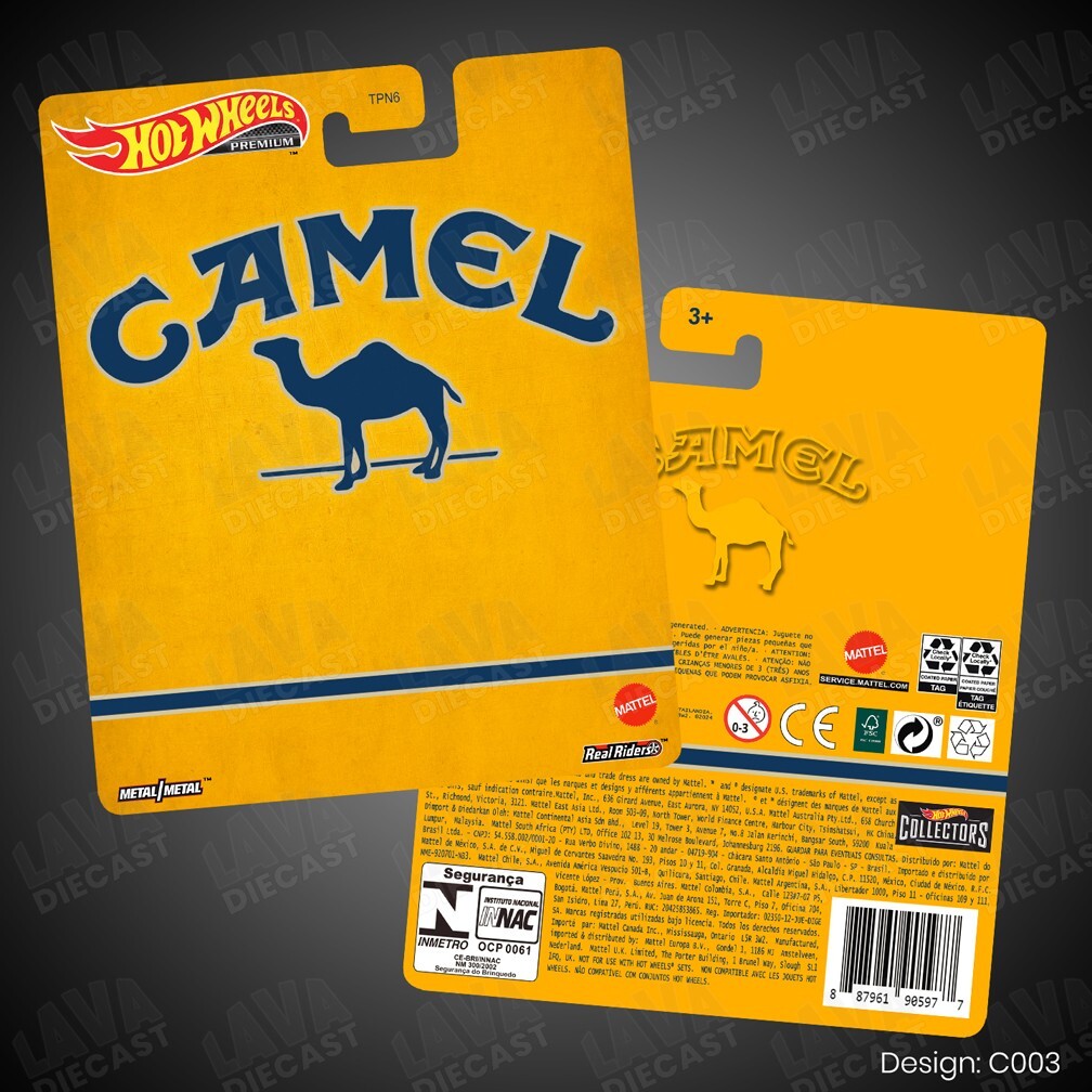 Camel F1 Custom Hot Wheels Card Senna Diecast Vintage Motorsport Car Lotus Decor