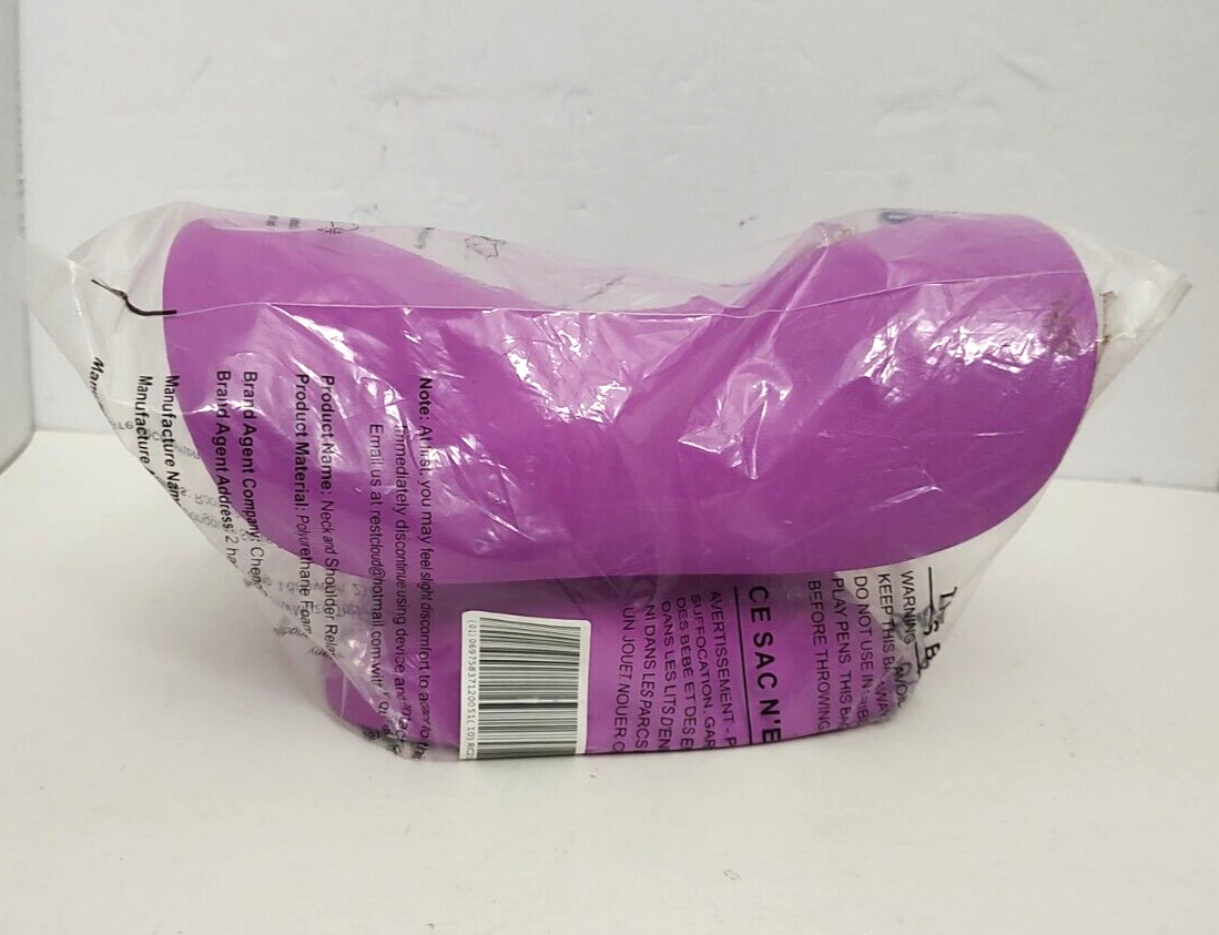 RESTCLOUD C-shaped Neck Stretch Shoulder Relaxer Cervical Traction Device Purple
