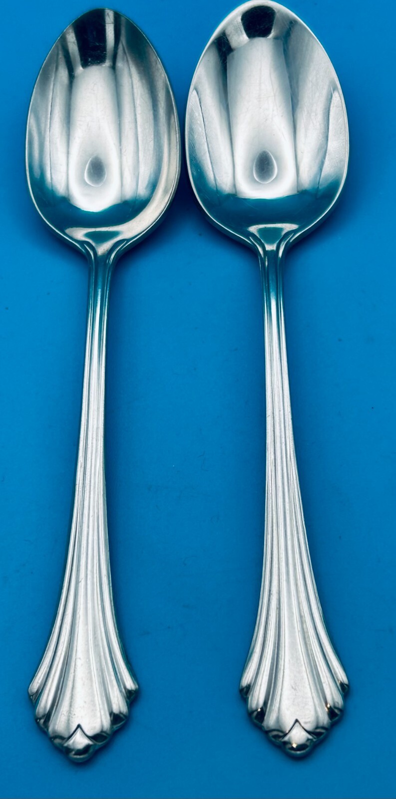 2 TWO Oneida BANCROFT Teaspoons 6" Stainless Flatware Silverware