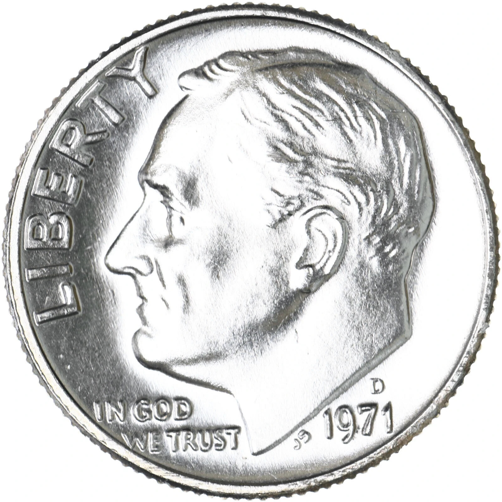 1971 D Roosevelt Dime From Mint Set