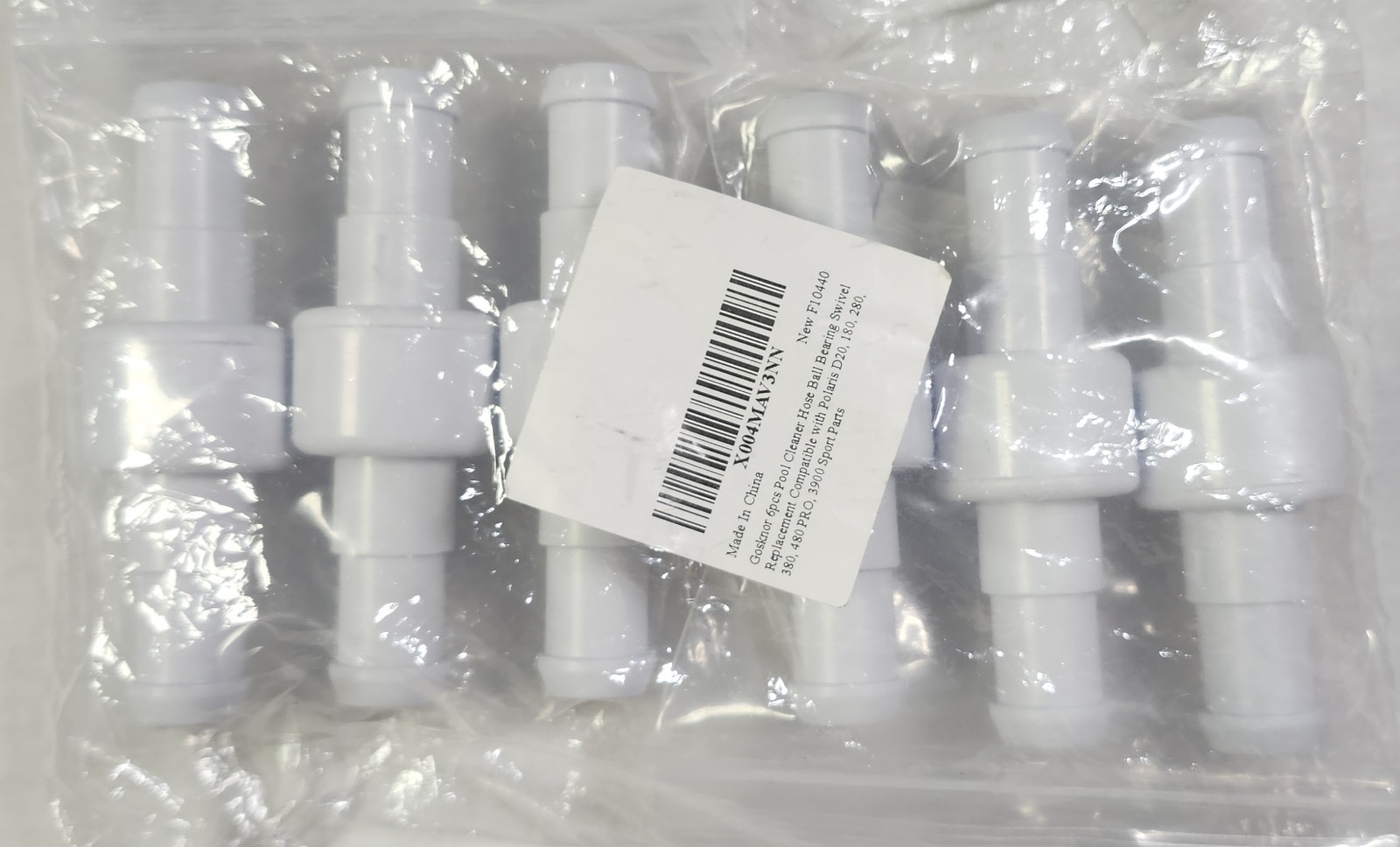 6 Pack Pool Cleaner Hose Swivel Polaris D20, 180, 280, 380, 480 Pro, 3900 Sport