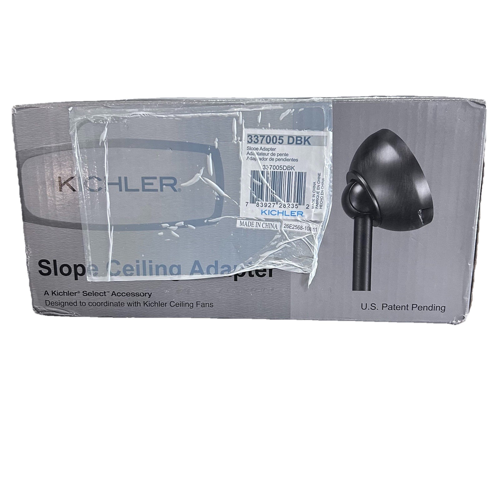 Ceiling Adapter For Fan – New in Box - Black 337005 DBK