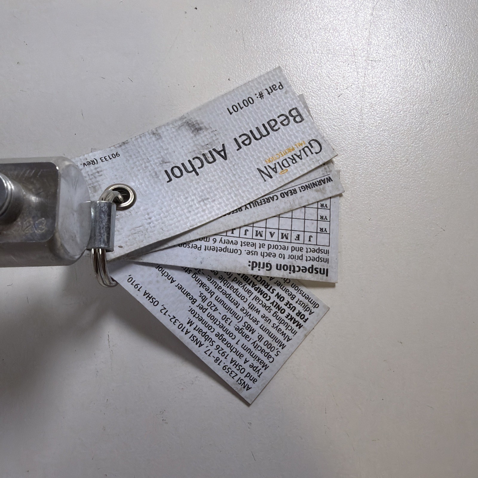 Guardian Fall Protection Beamer 2000+ Beam Anchor 3.5-14” Beam Width