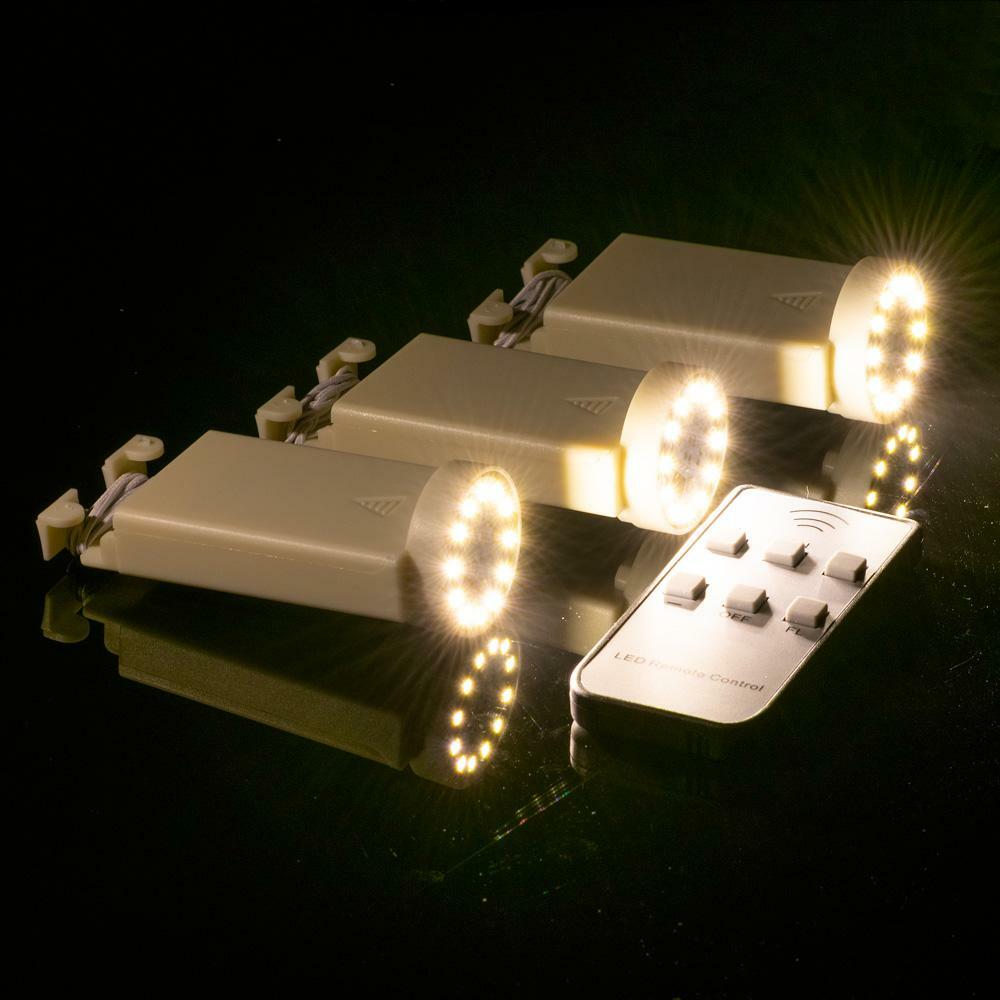 12 LED Multi-function Remote Batter Lantern Lights Warm White 10 PACK, 2 Remotes