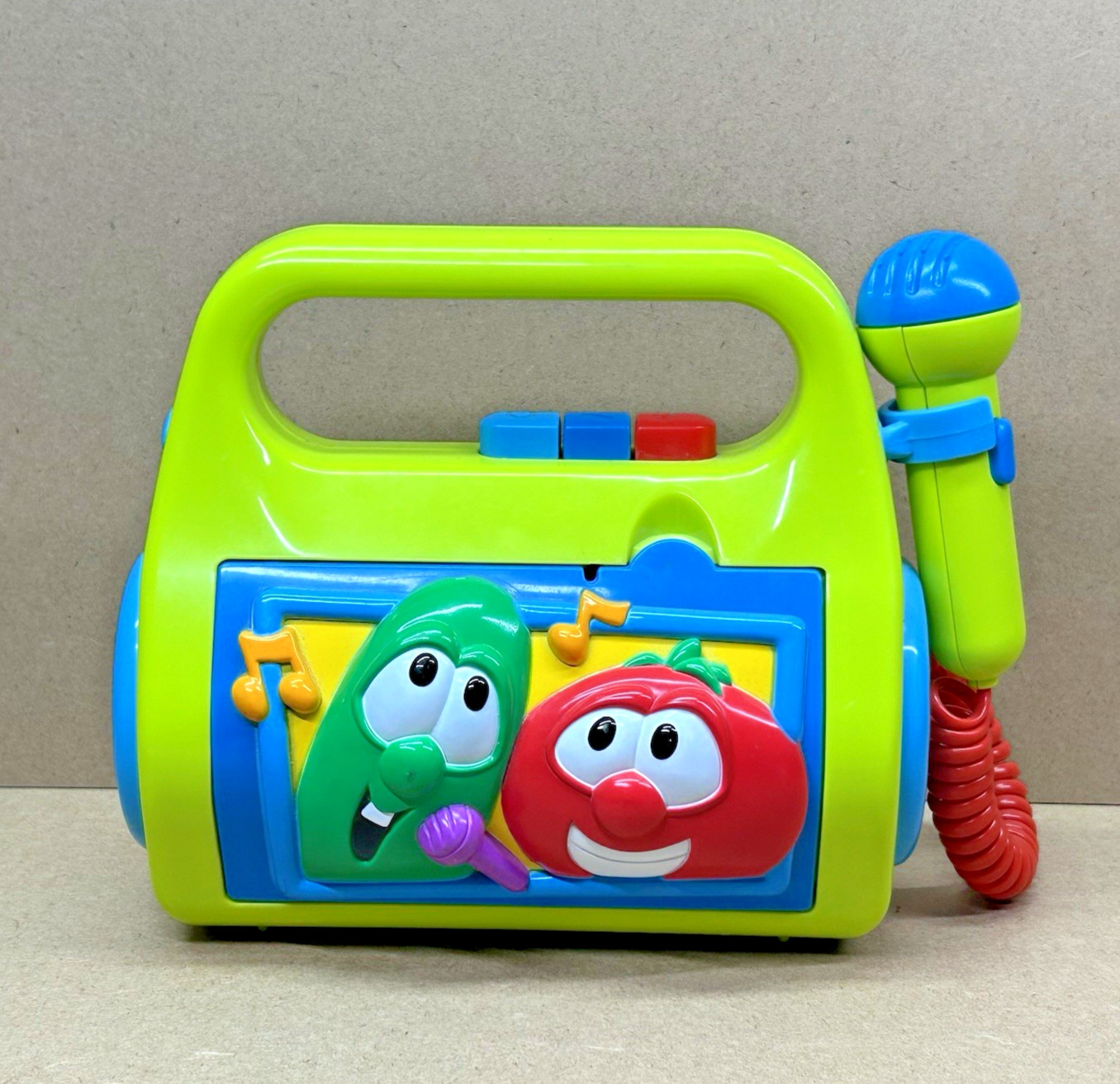 VeggieTales Veggie Tunes Karaoke Cassette Player Big Idea 2003 Tested