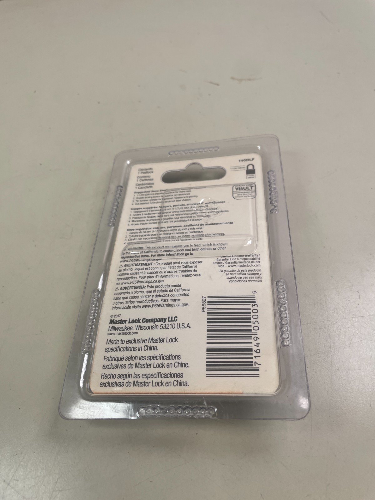 Master Lock 140DLF Padlock with 2 Keys