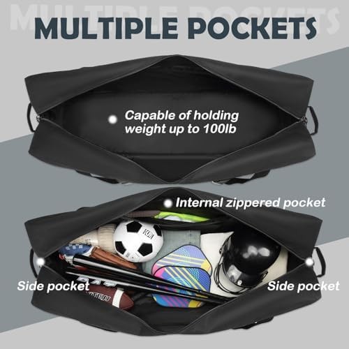 45" Extra Large Duffle Bag, Heavy Duty Duffle Bag with Multiple Pockets | Per...