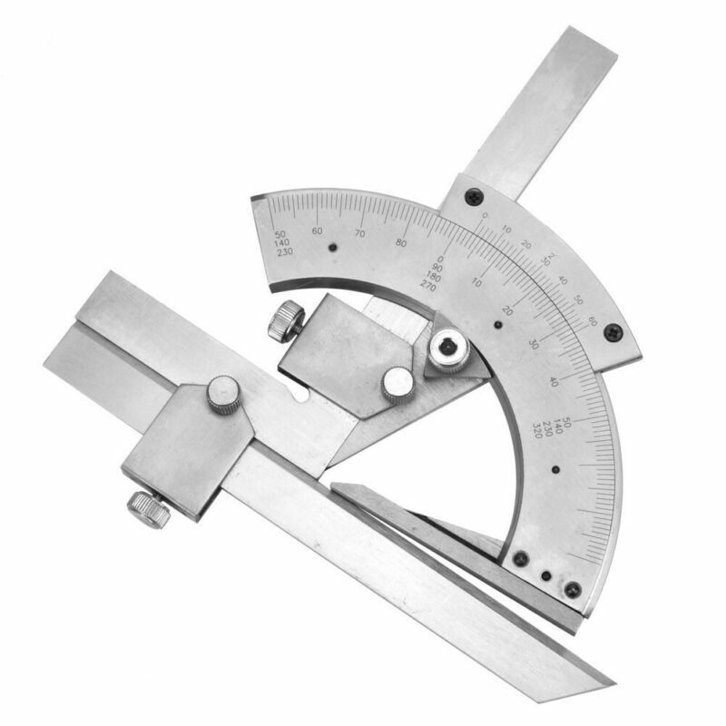 Universal Protractor Angle Gauge 0 ~ 320 ° Carbon Steel 0.2 Vernier Bevel Angle