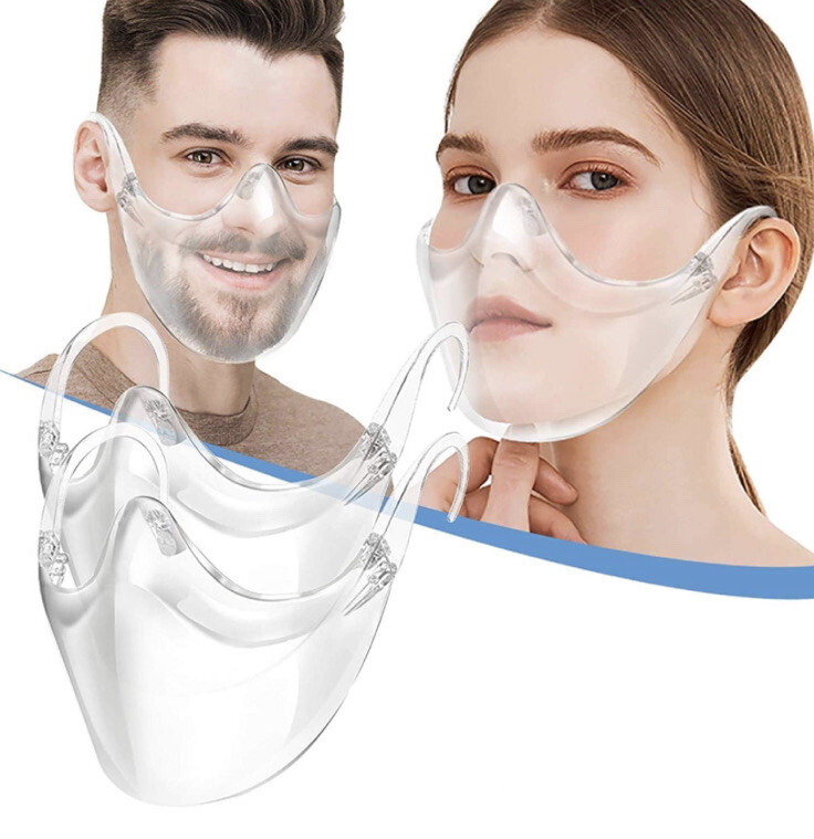 2PC SET FACE MASK SHIELD GLASSES ANTI-FOG CLEAR EYE NOSE MOUTH SALE USA SELLER!