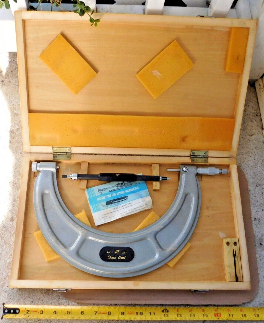 OUTSIDE MICROMETER 9"-10" LOOKS BARELY USED MACHINIST PRECISION TOOL